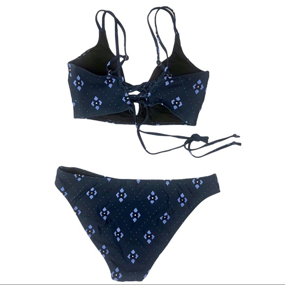 Cupshe Bikini Blue Strappy Swimsuit Size Large - Picture 2 of 11